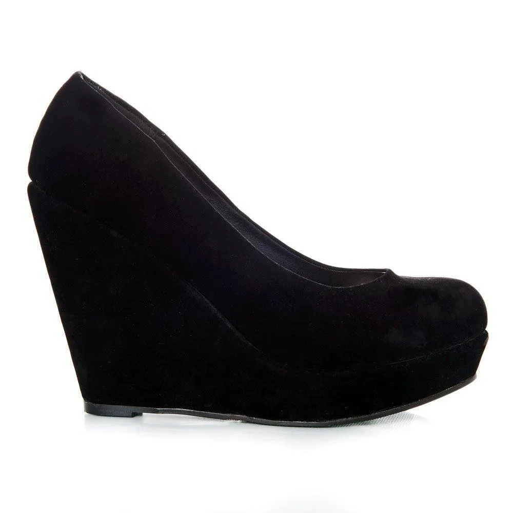 Haylee Wedge High Heeled Platform Court Shoe