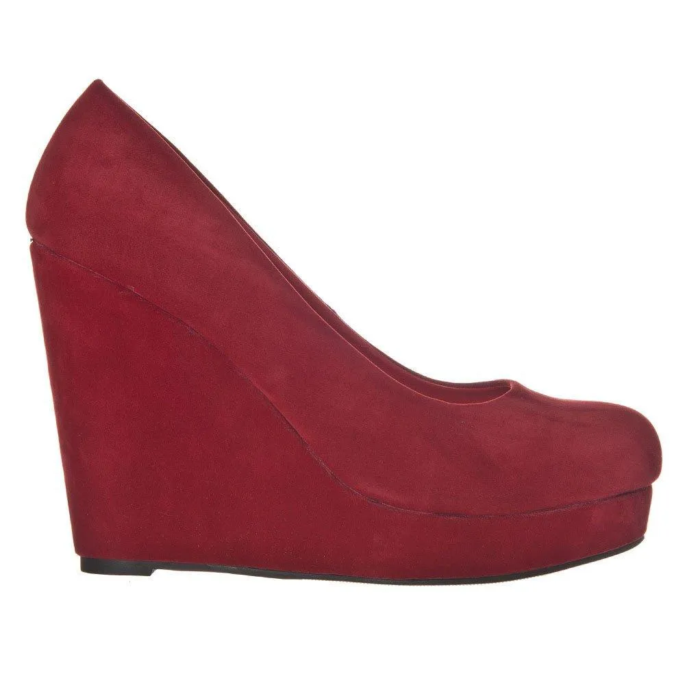 Haylee Wedge High Heeled Platform Court Shoe