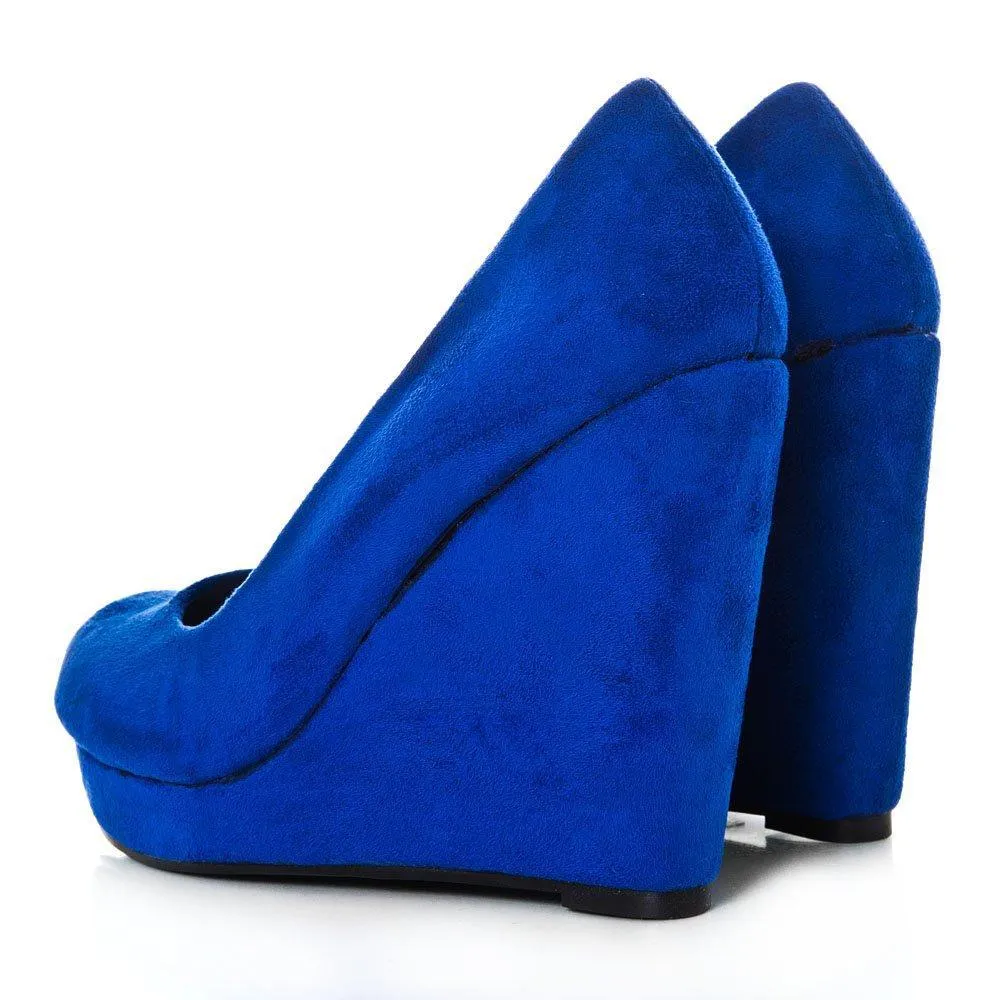 Haylee Wedge High Heeled Platform Court Shoe