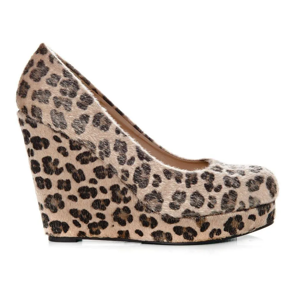 Haylee Wedge High Heeled Platform Court Shoe