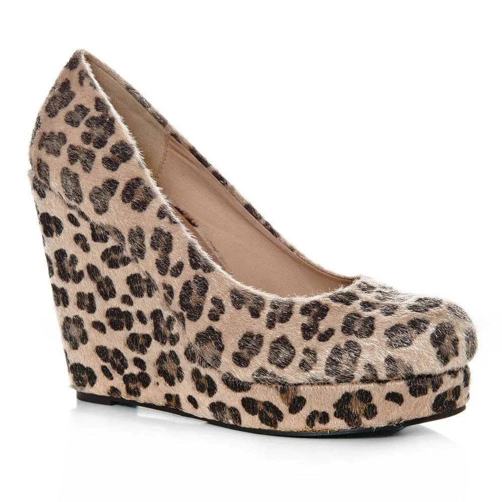 Haylee Wedge High Heeled Platform Court Shoe