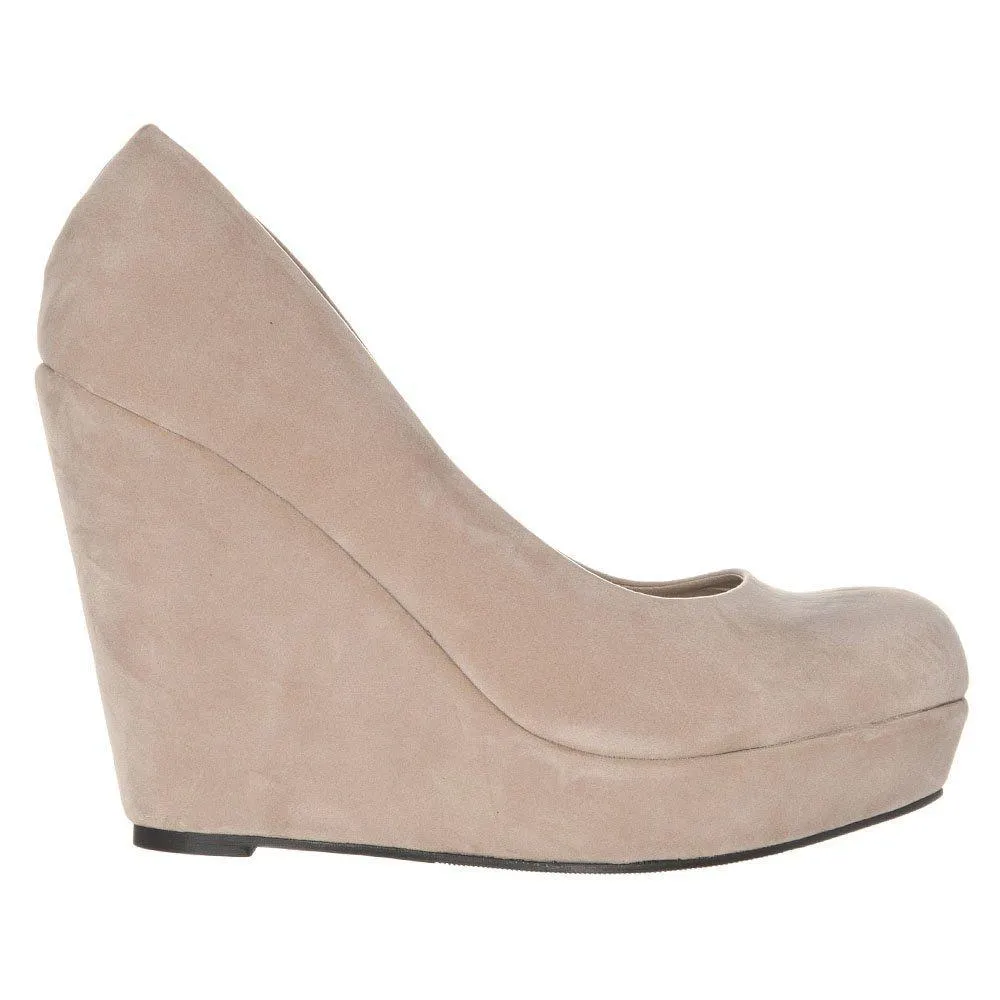 Haylee Wedge High Heeled Platform Court Shoe