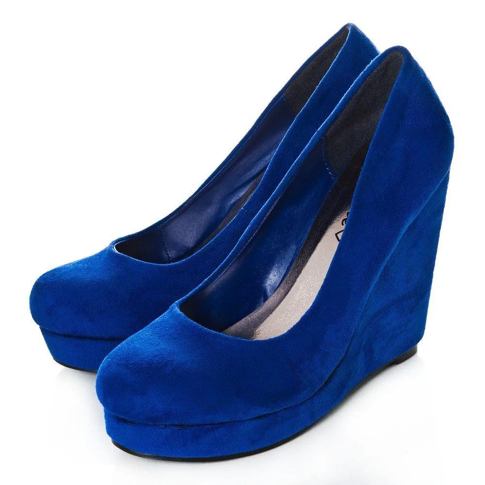 Haylee Wedge High Heeled Platform Court Shoe