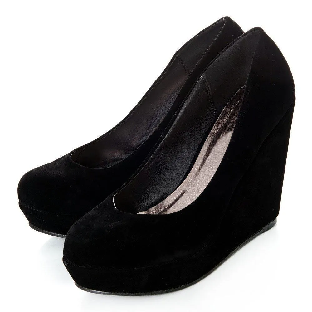 Haylee Wedge High Heeled Platform Court Shoe