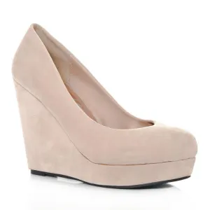 Haylee Wedge High Heeled Platform Court Shoe