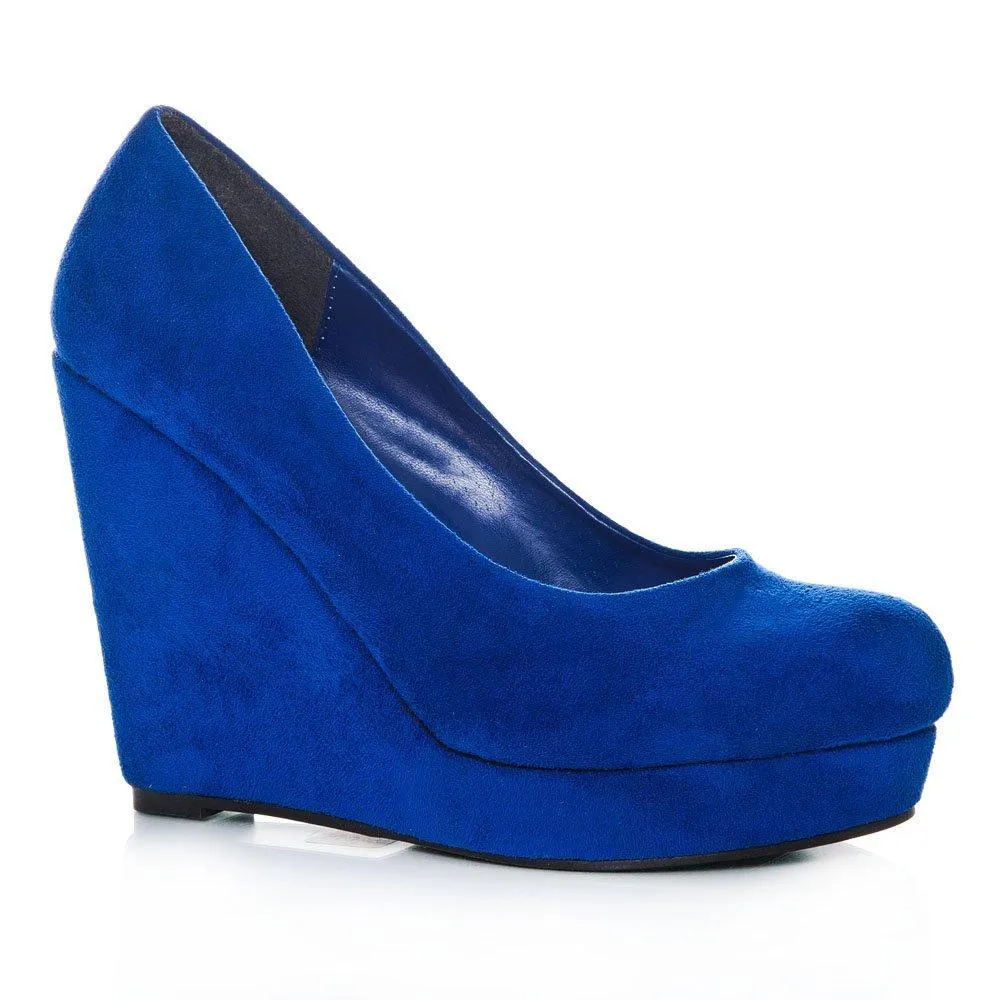 Haylee Wedge High Heeled Platform Court Shoe