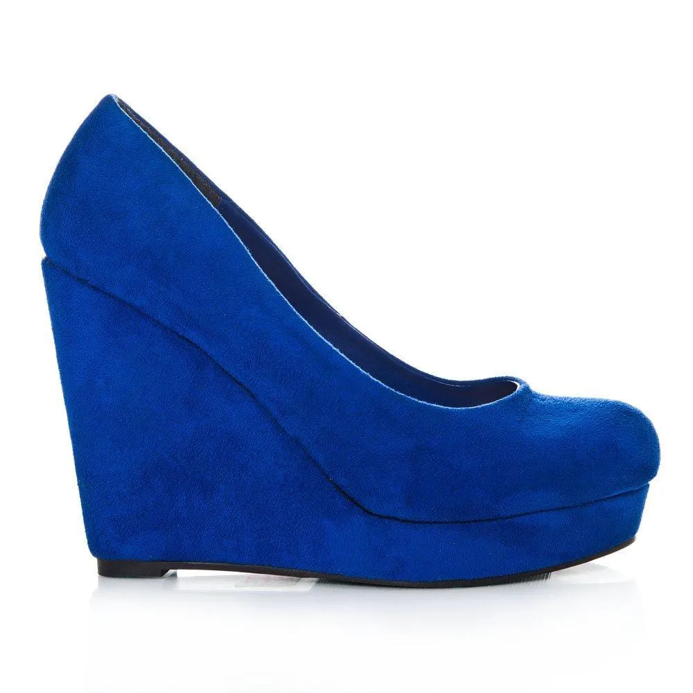 Haylee Wedge High Heeled Platform Court Shoe