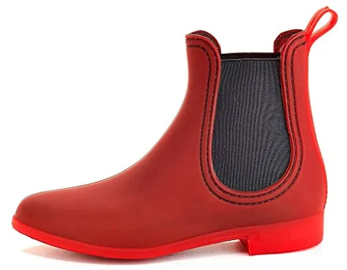 Henry Ferrera Clarity Sky-1 Burgundy Ankle Inches Rubber Comfortable Rain Boots