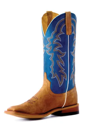 Horse Power by Anderson Bean Mens Pecan Leather Sugared Cowboy Boots 8 EE