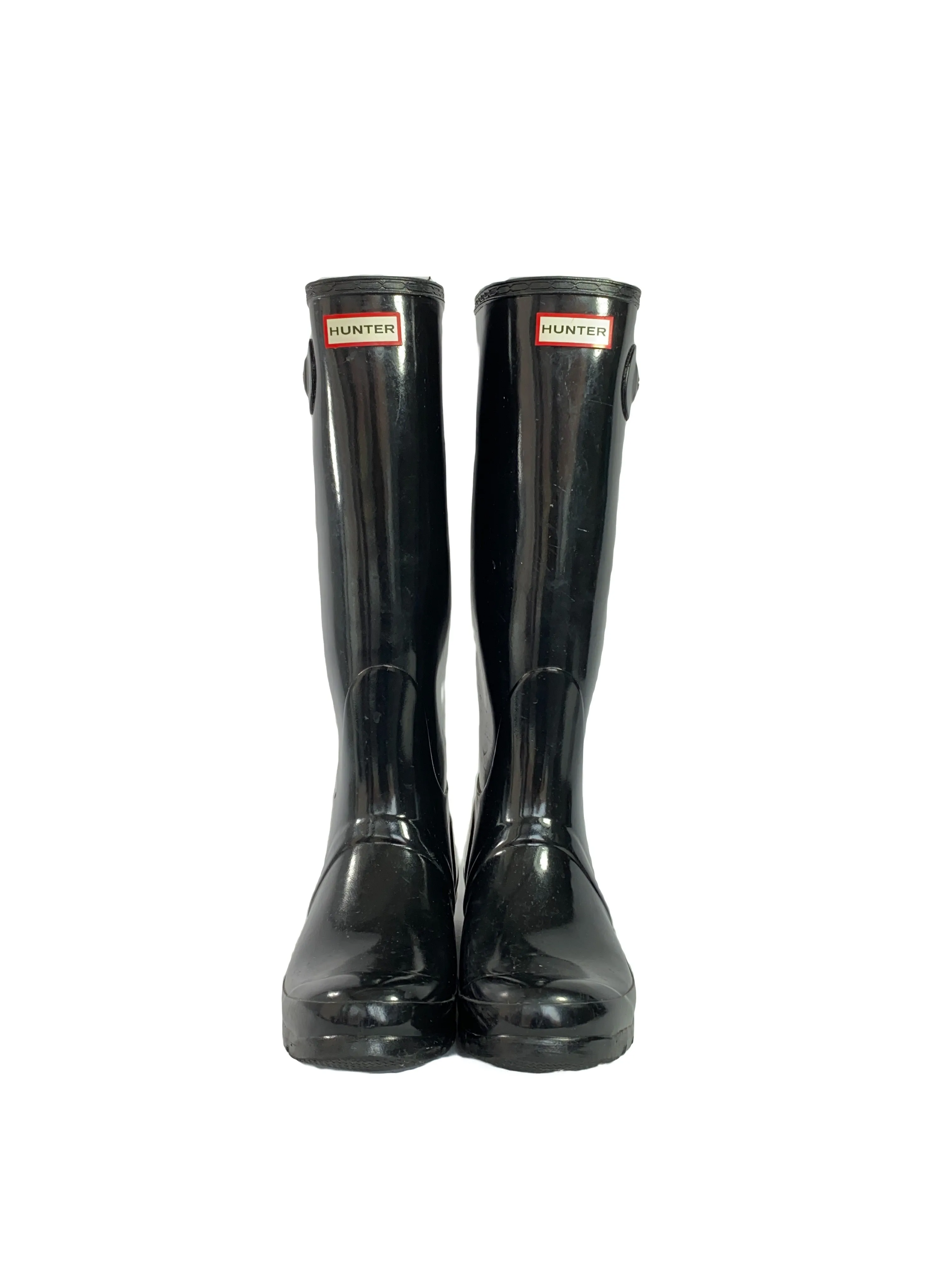 Hunter black classics tall rain boots size 10