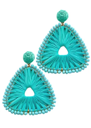 Jaya Raffia Bead Earrings ***FINAL SALE***