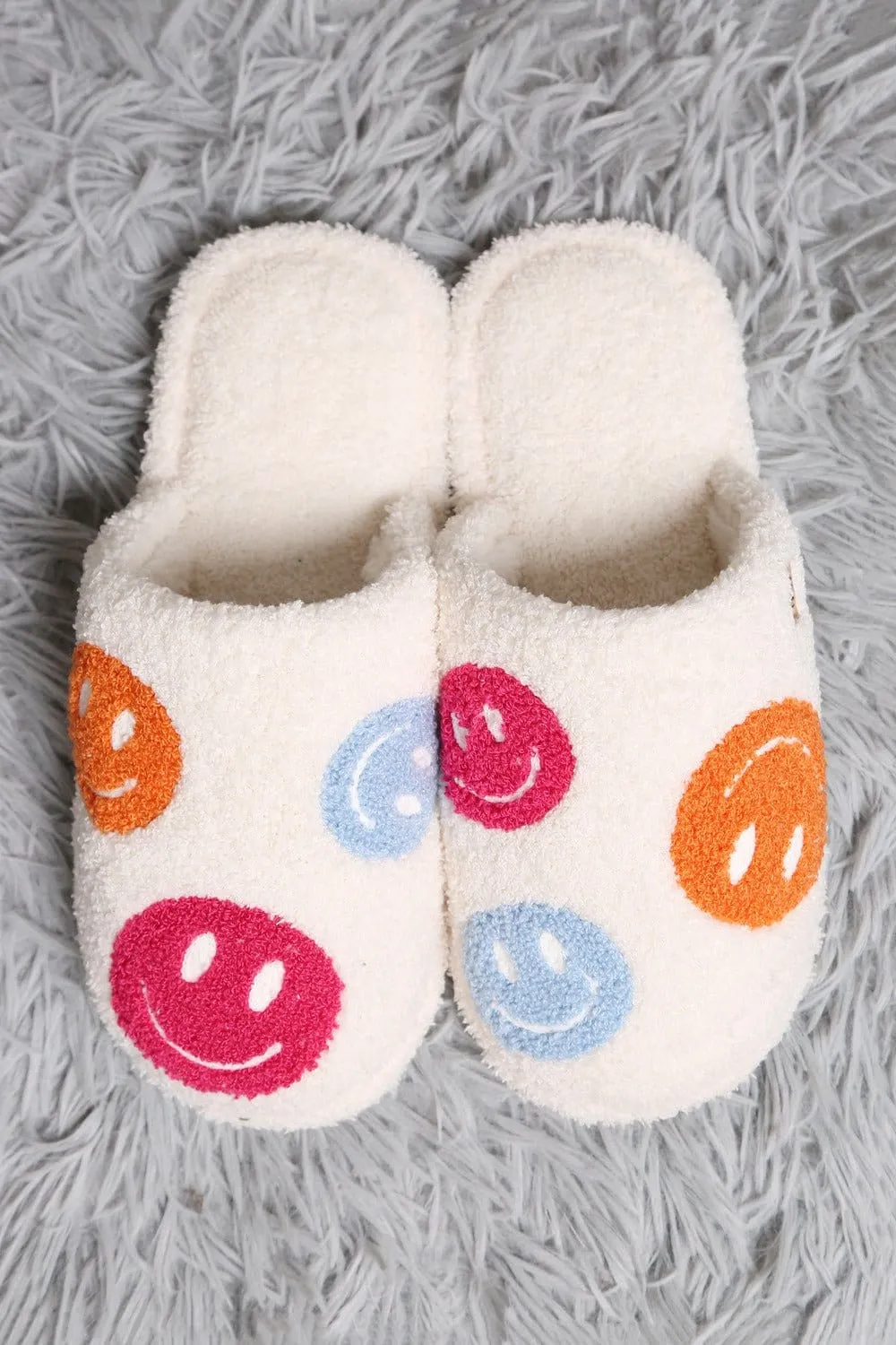 JCL6105 Super Lux Multi Color Happy Face Slippers