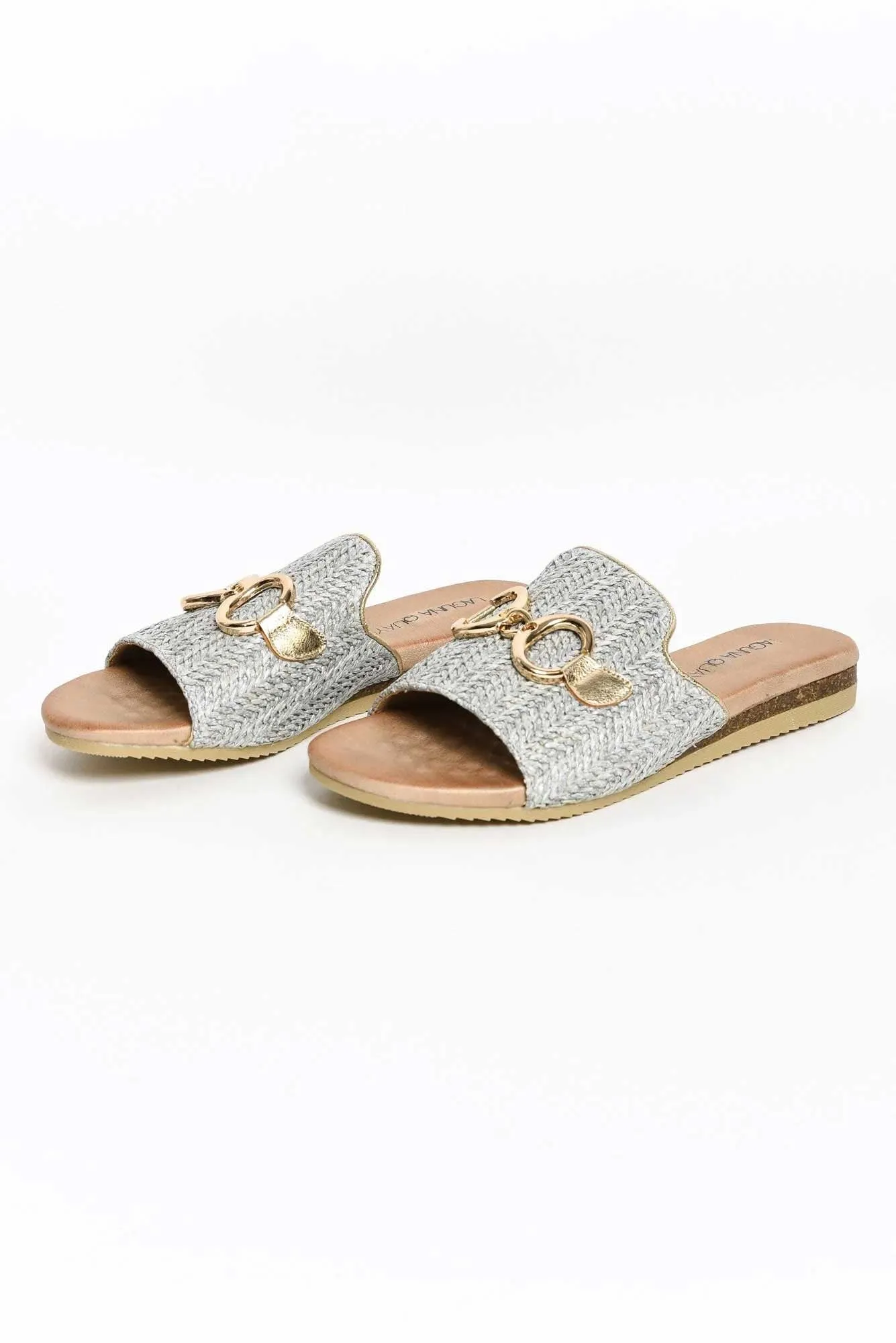 Kandy Shoes Stone Raffia