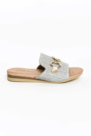 Kandy Shoes Stone Raffia