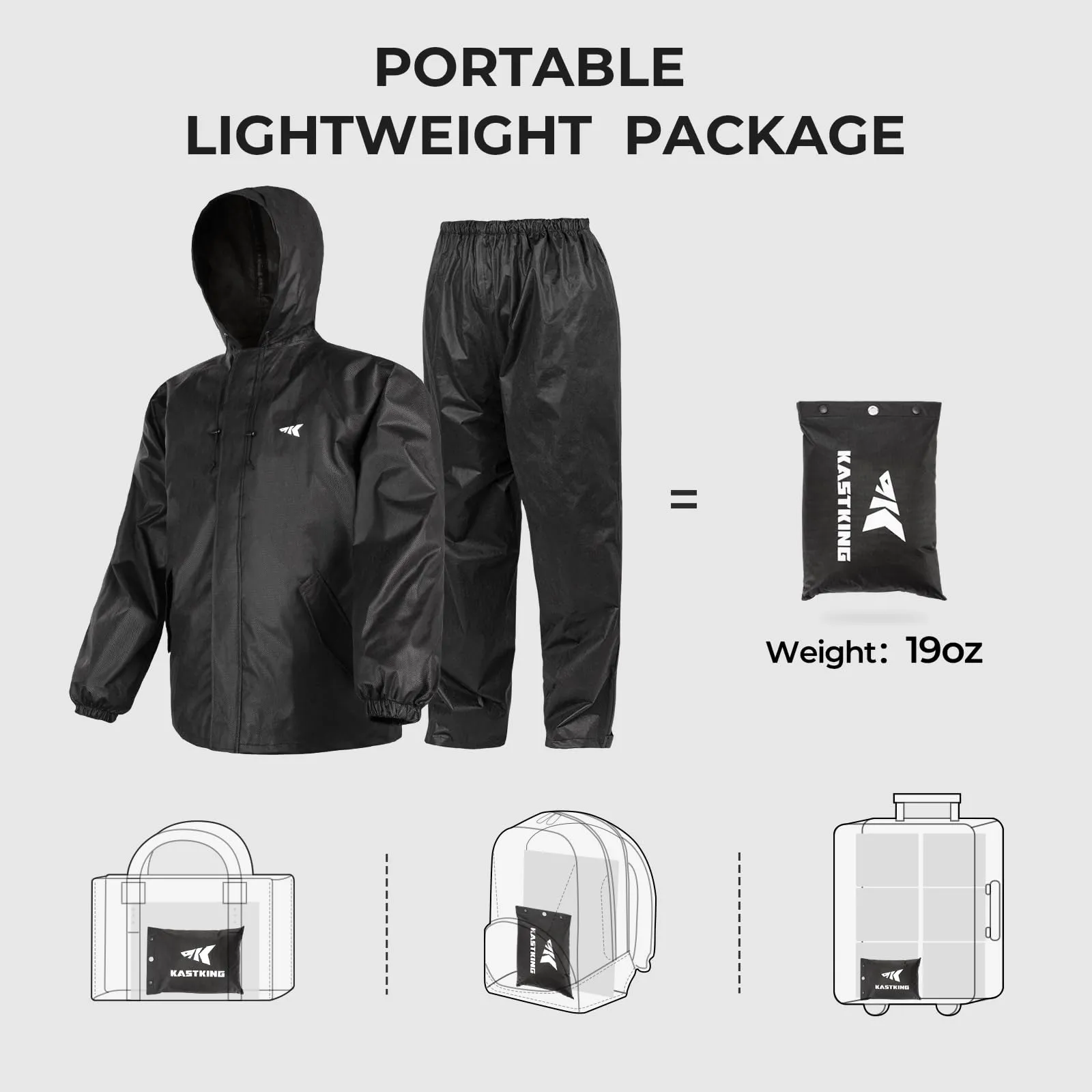 KastKing Lightweight Waterproof Rain Suit for All