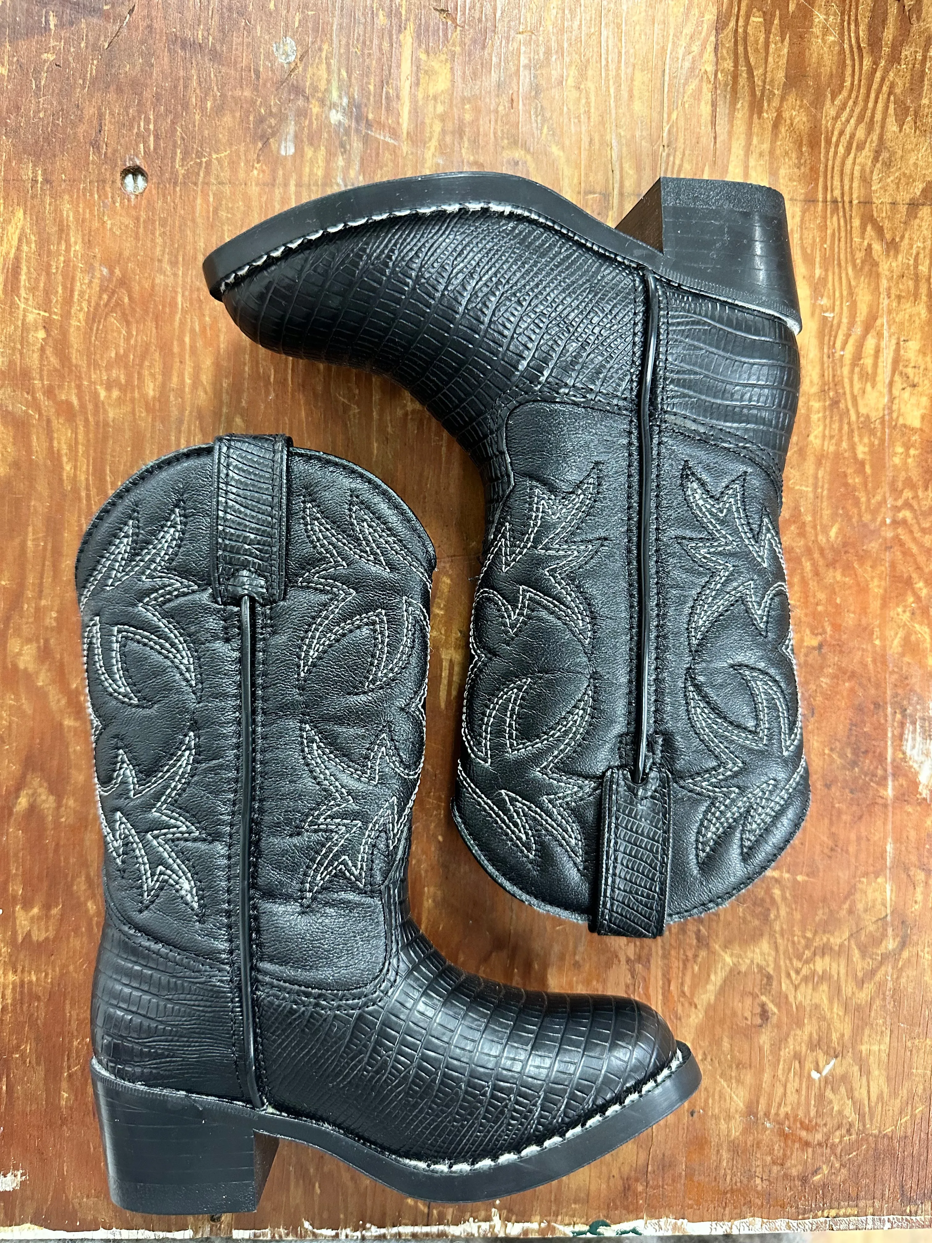 Kids Black Cowboy Boots