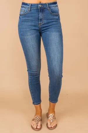 Let In The Love Dark Wash Skinny Jeans