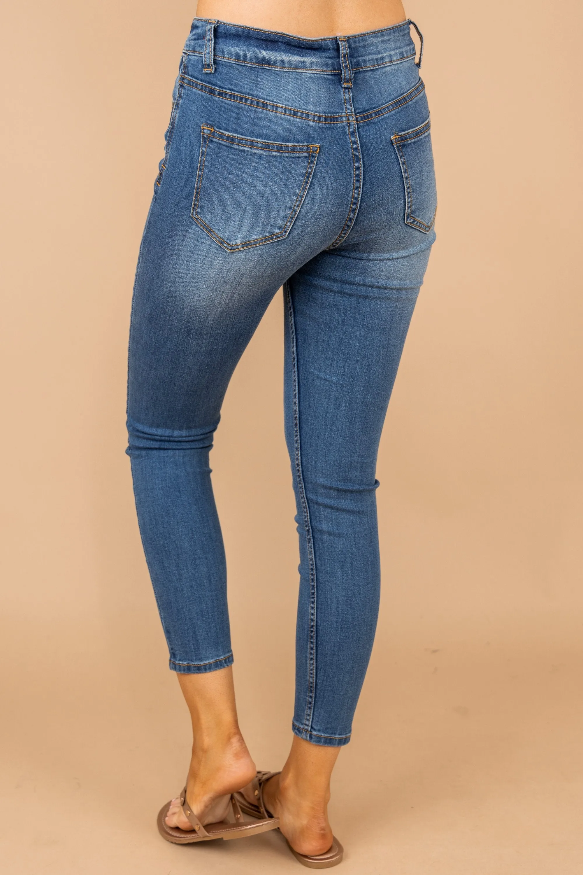 Let In The Love Dark Wash Skinny Jeans