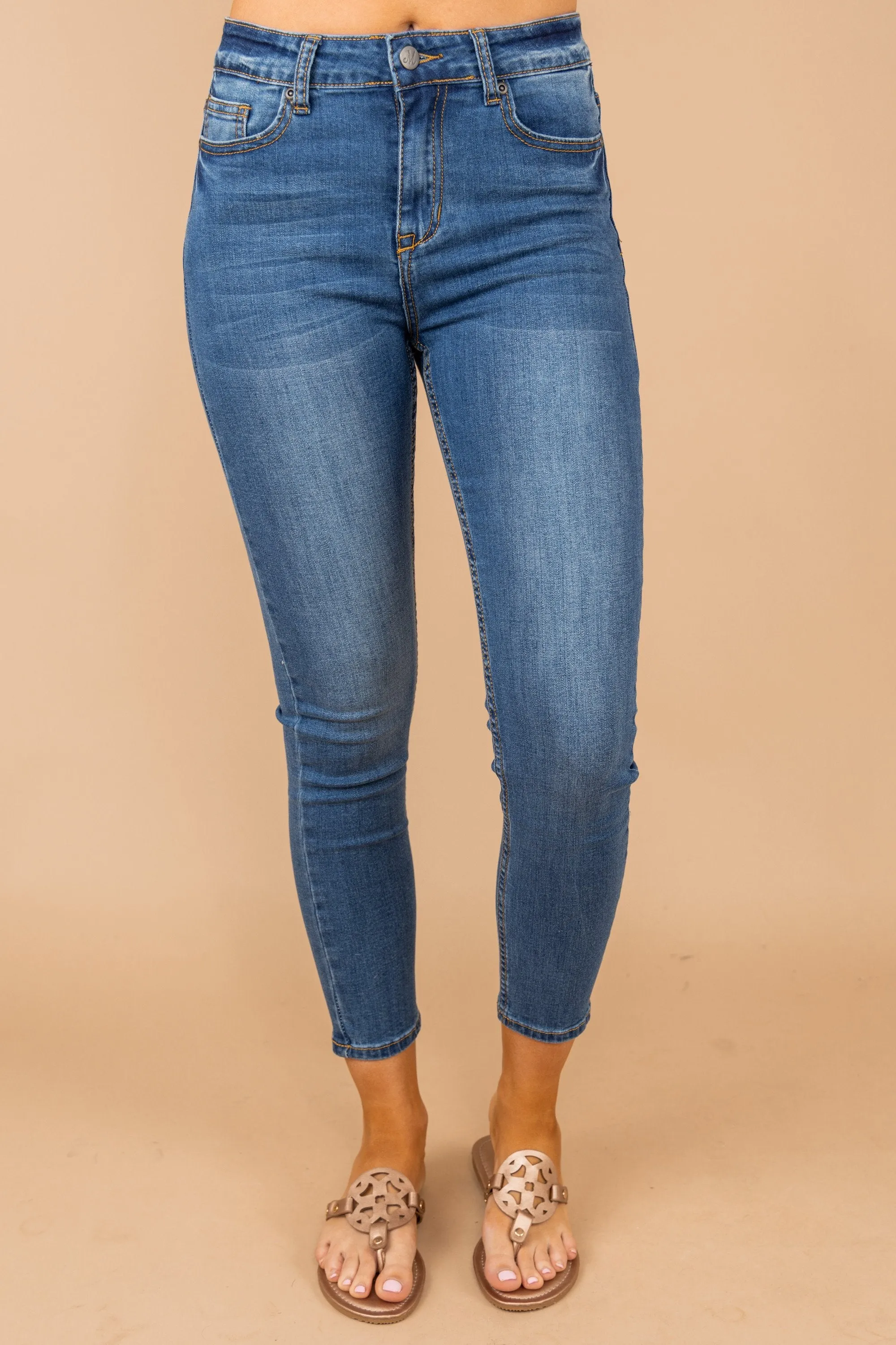 Let In The Love Dark Wash Skinny Jeans