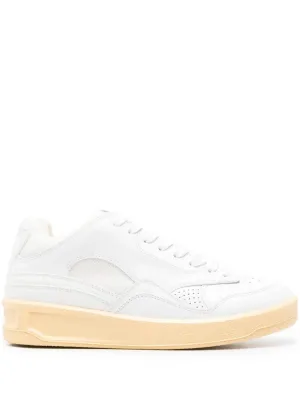 logo-debossed panelled sneakers