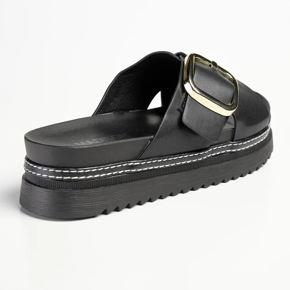 Madison Janiel Cross Over Mule - Black