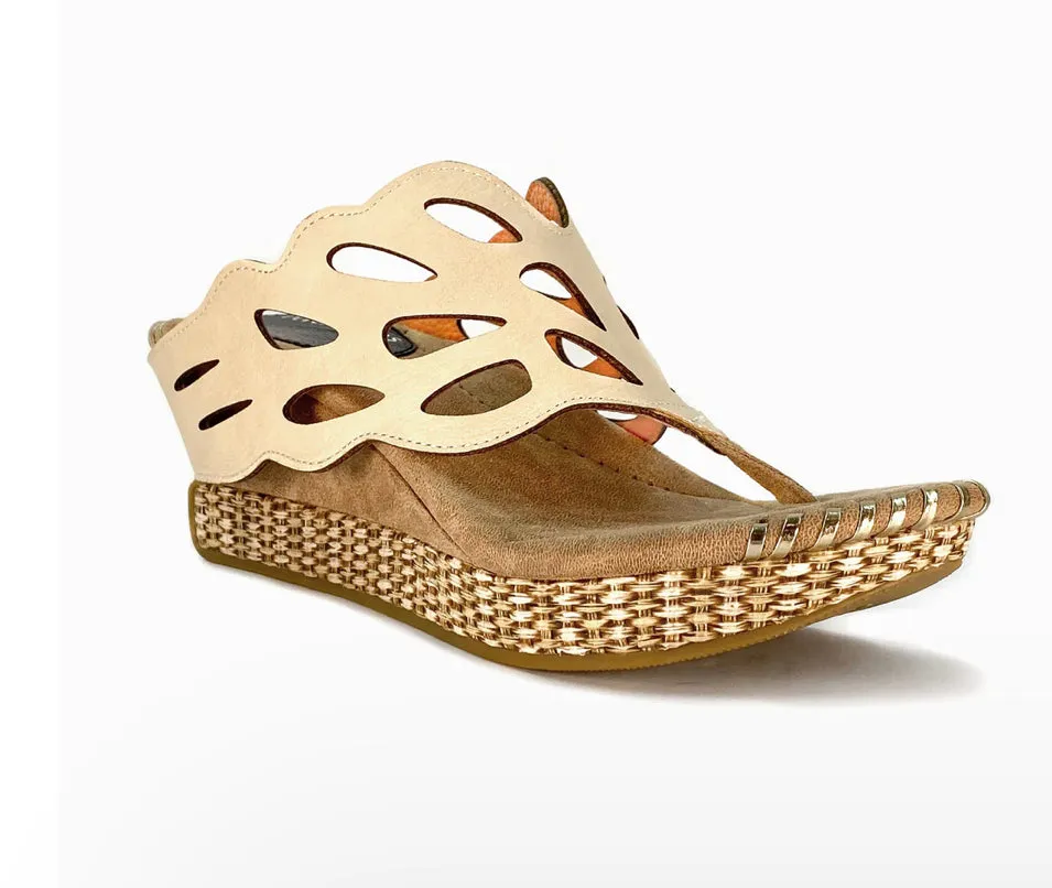Mango/Cream Reversible Sandal
