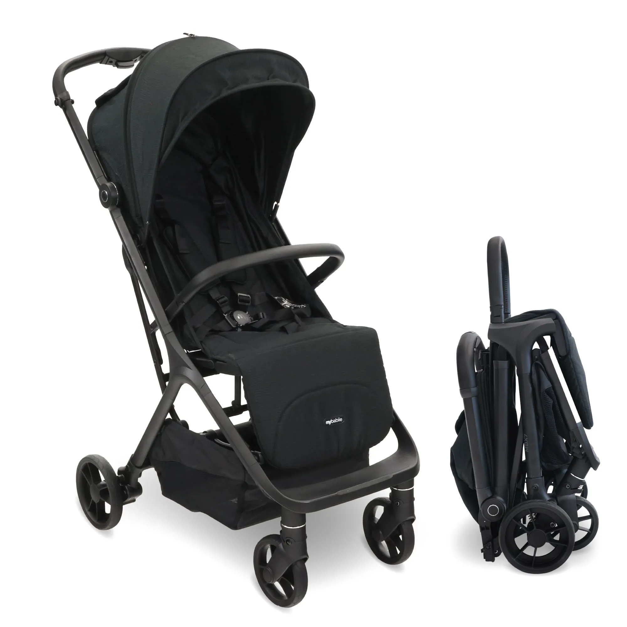MBX7 Plus Auto-Fold Stroller - Black