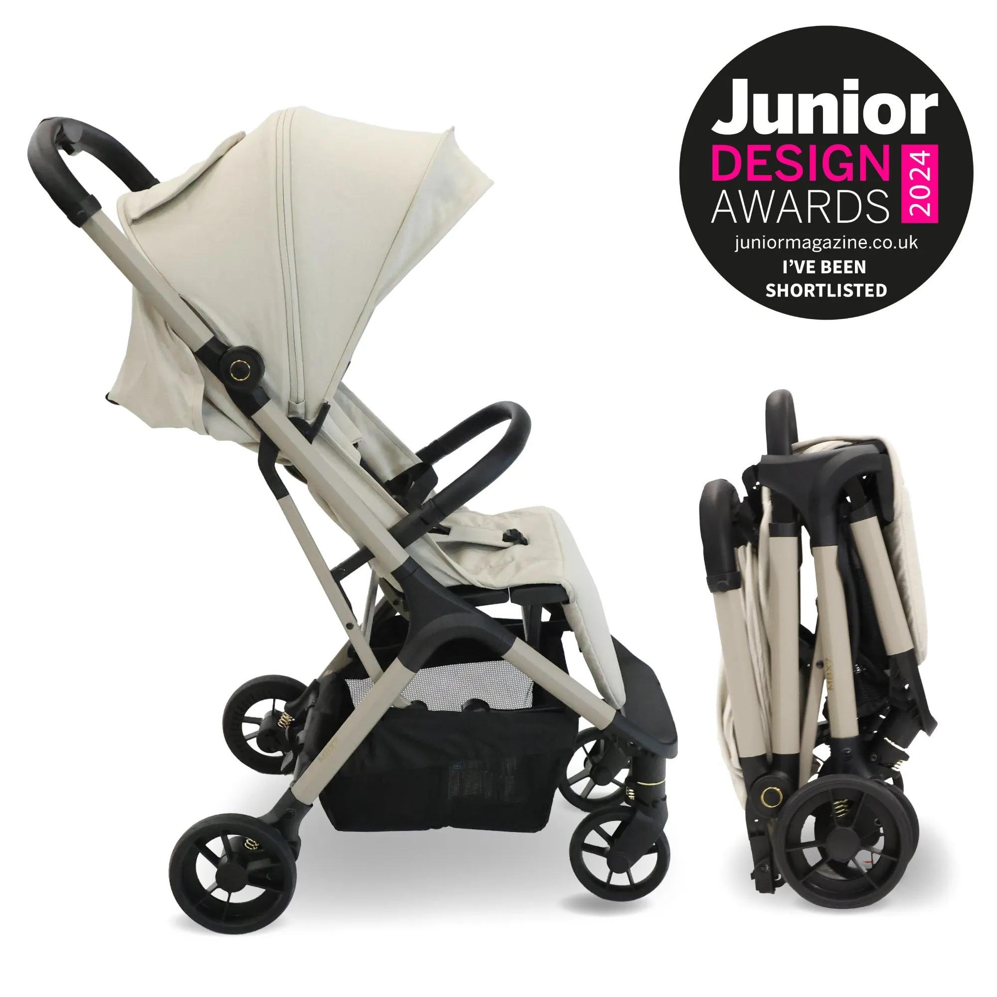MBX7 Plus Auto-Fold Stroller - Ivory