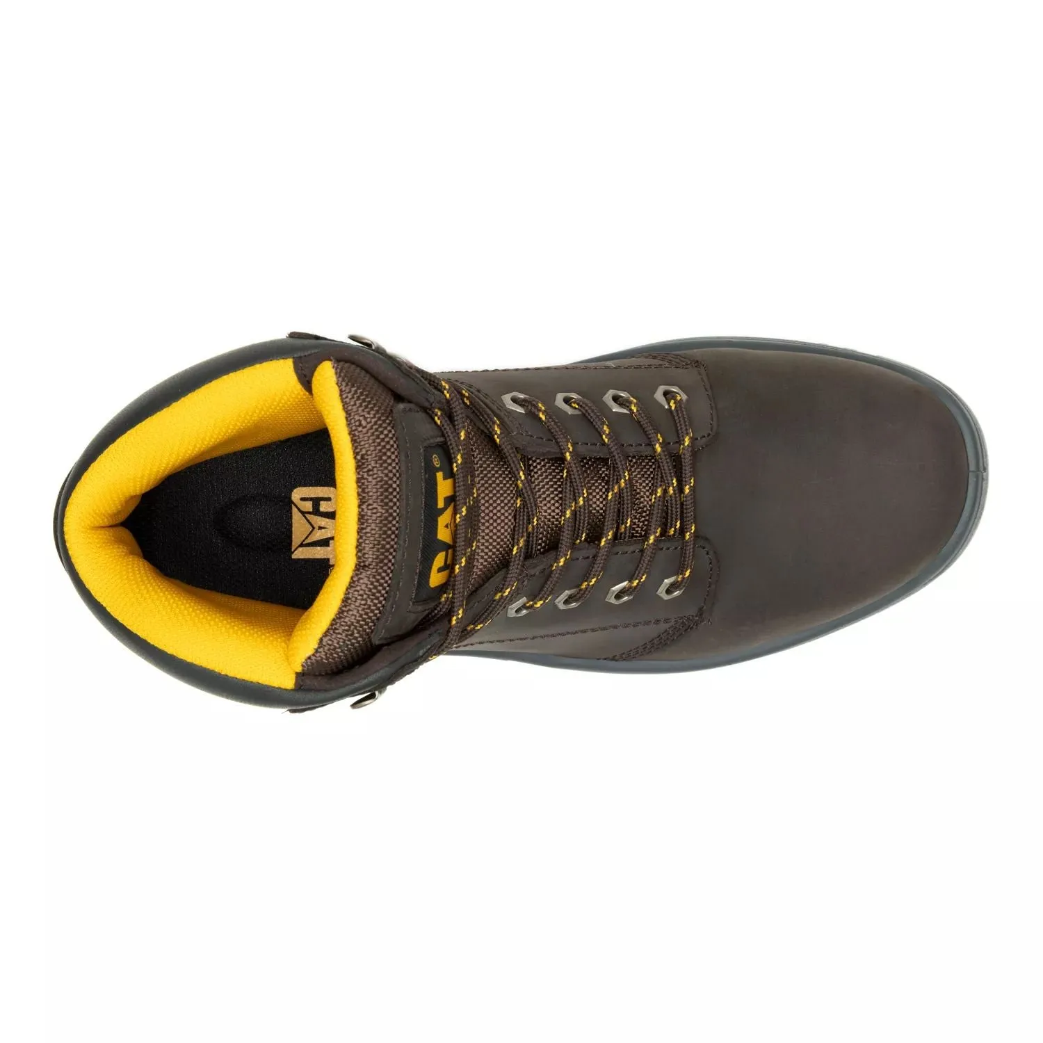 Men's Caterpillar Striver Leather Work Boots with Steel Toe