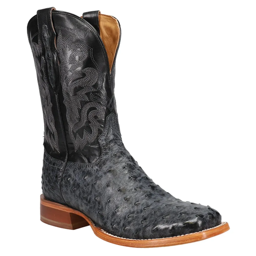 Moore 11 Inch Full Quill Ostrich Wide Square Toe Cowboy Boots