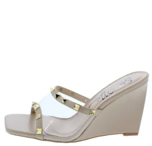 Nude Open Toe Wedge Heel Available in Size 10
