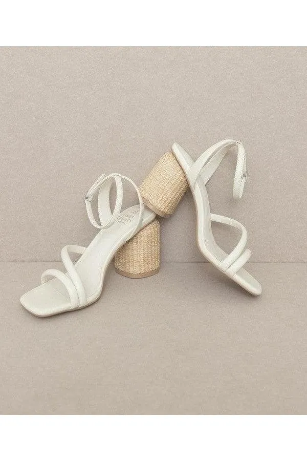 Oasis Society Alaia - Strappy Raffia Heel Sandal