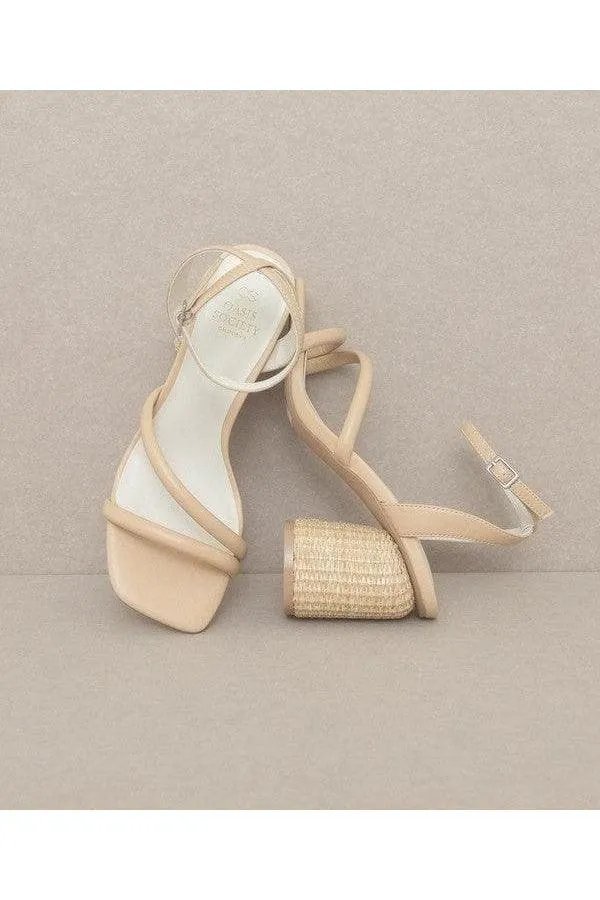Oasis Society Alaia - Strappy Raffia Heel Sandal