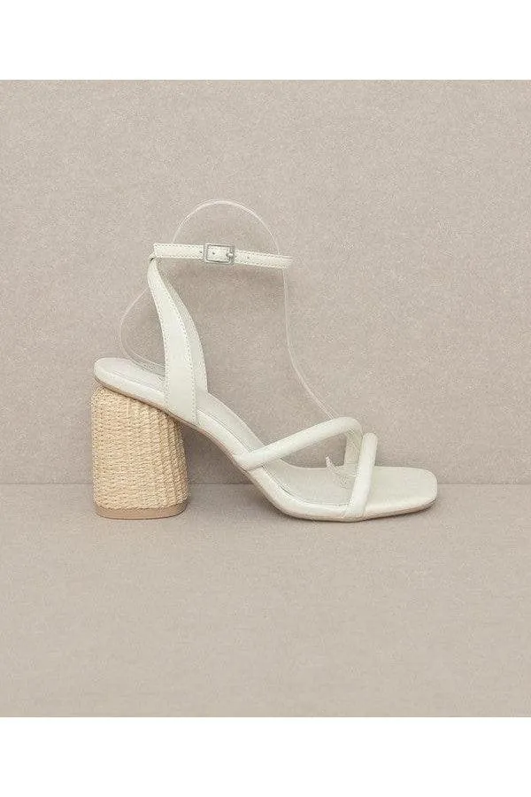 Oasis Society Alaia - Strappy Raffia Heel Sandal