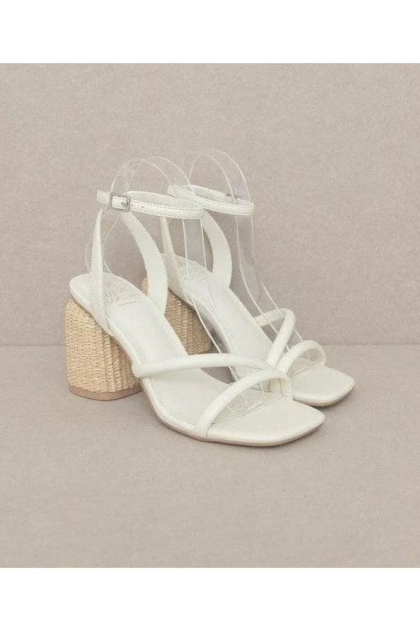Oasis Society Alaia - Strappy Raffia Heel Sandal