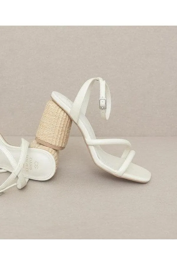 Oasis Society Alaia - Strappy Raffia Heel Sandal