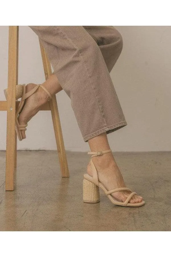 Oasis Society Alaia - Strappy Raffia Heel Sandal