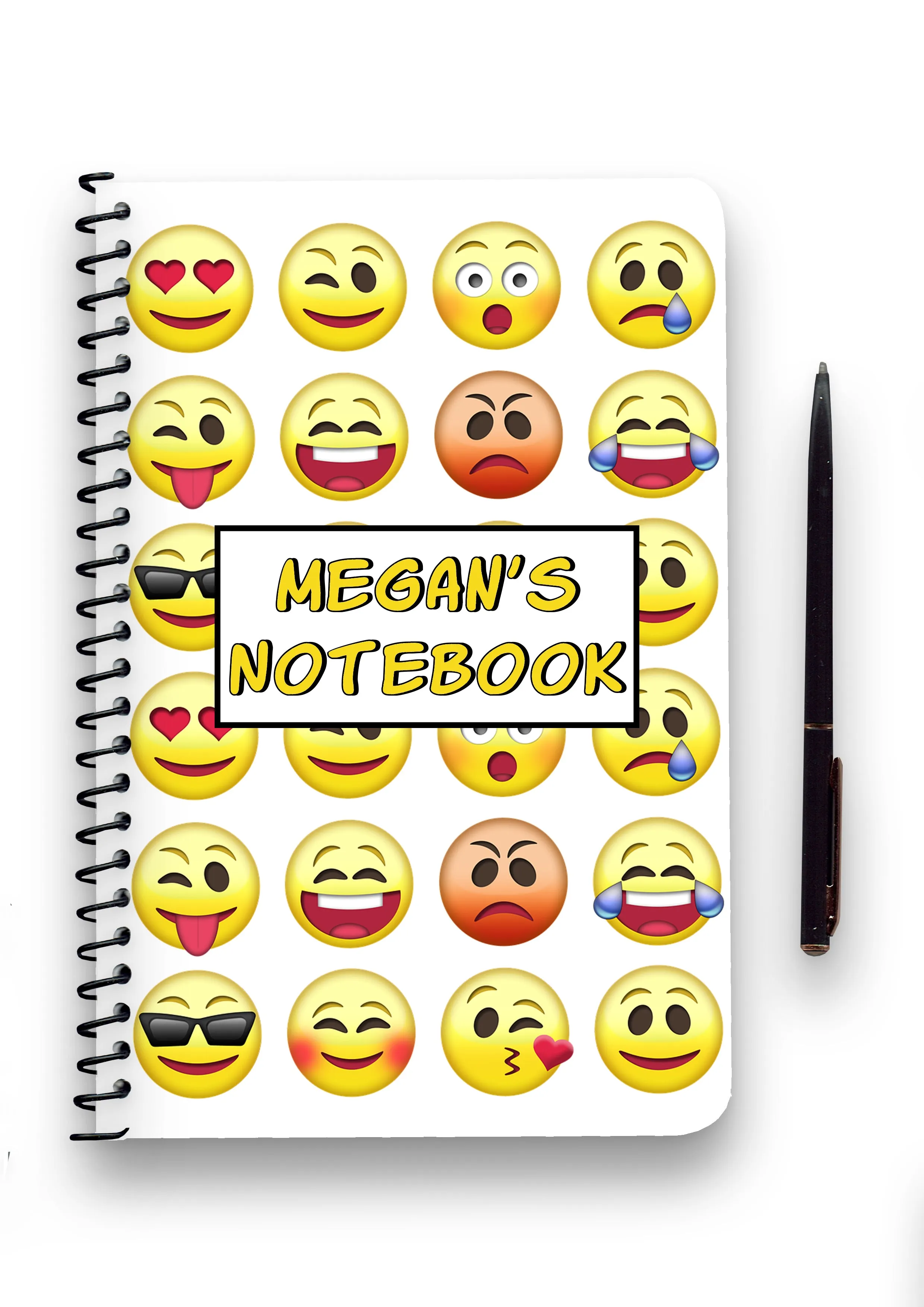 Personalised Emoji Patterned Notebook