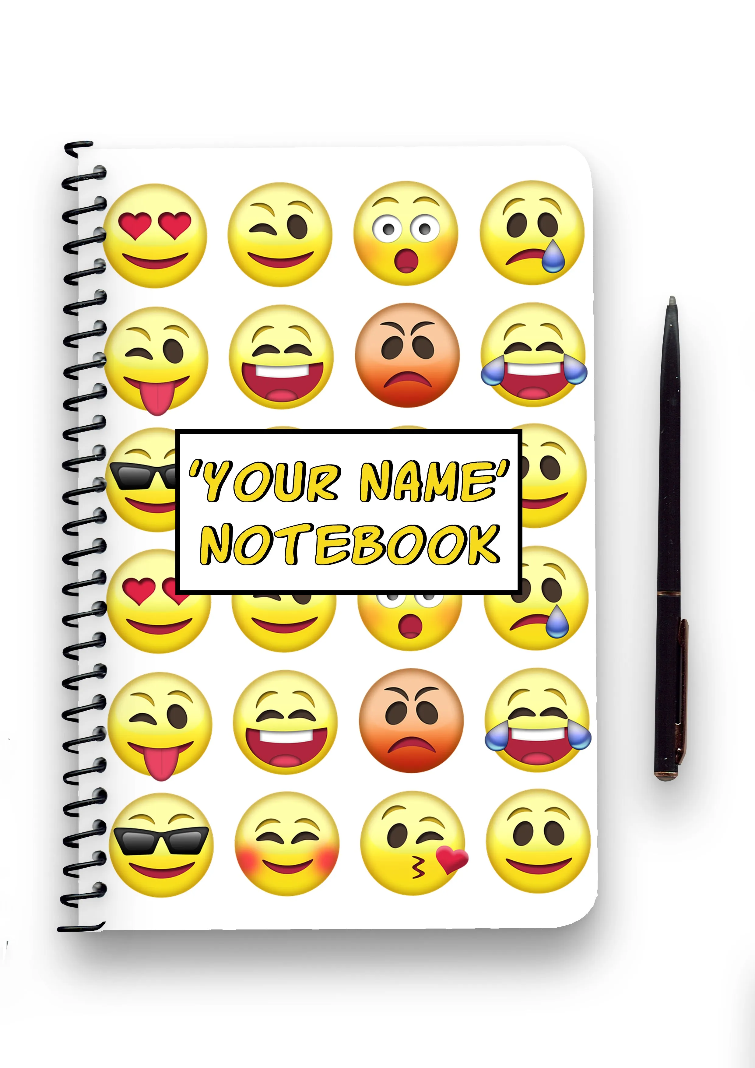 Personalised Emoji Patterned Notebook