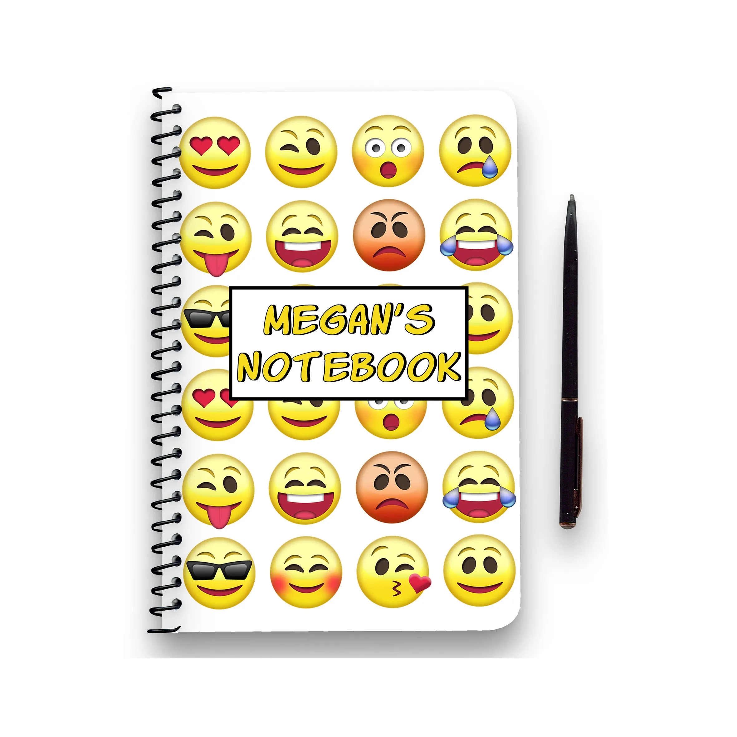Personalised Emoji Patterned Notebook