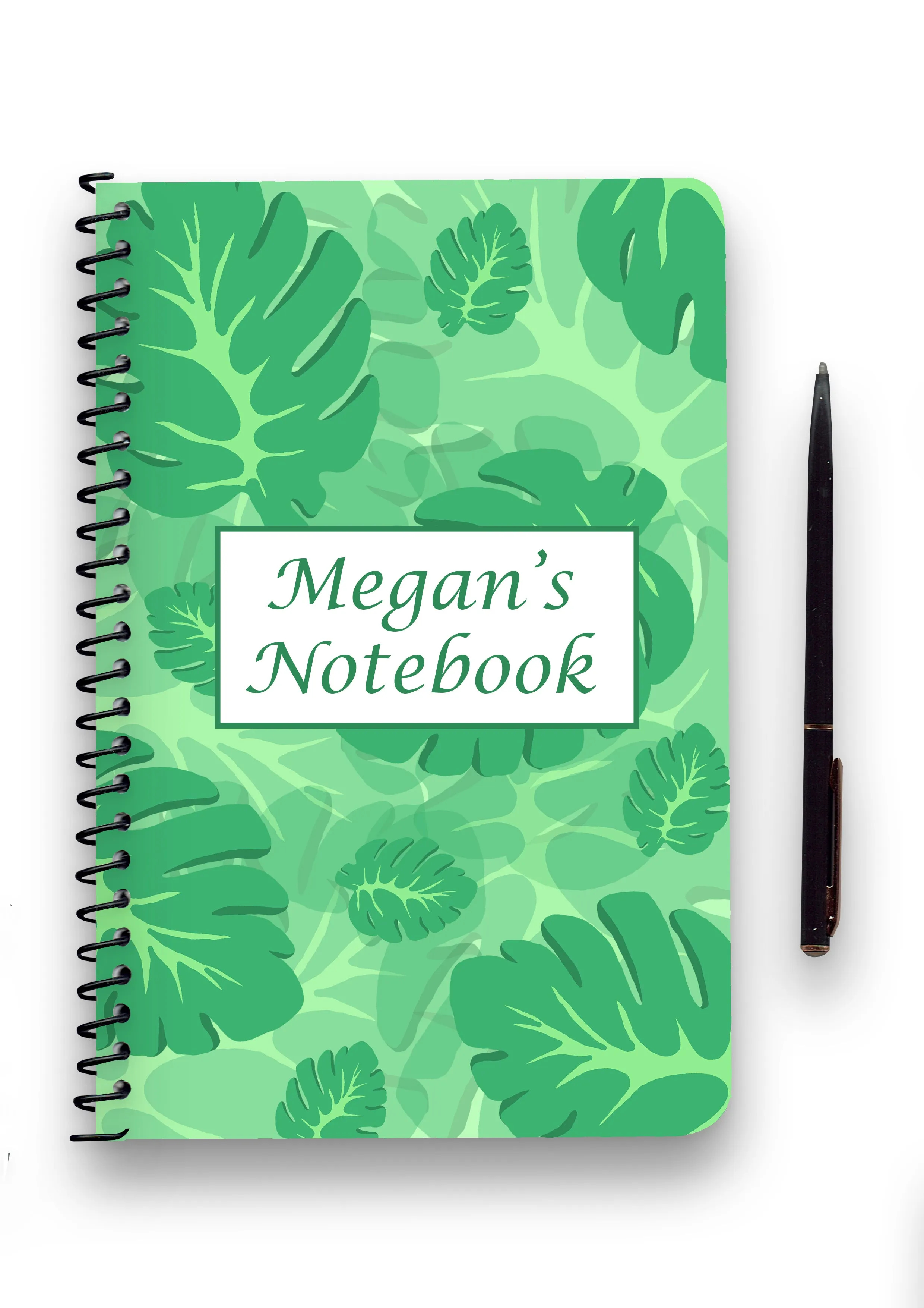 Personalised Leaf Patterned Notebook