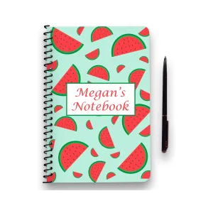Personalised Watermelon Patterned Notebook