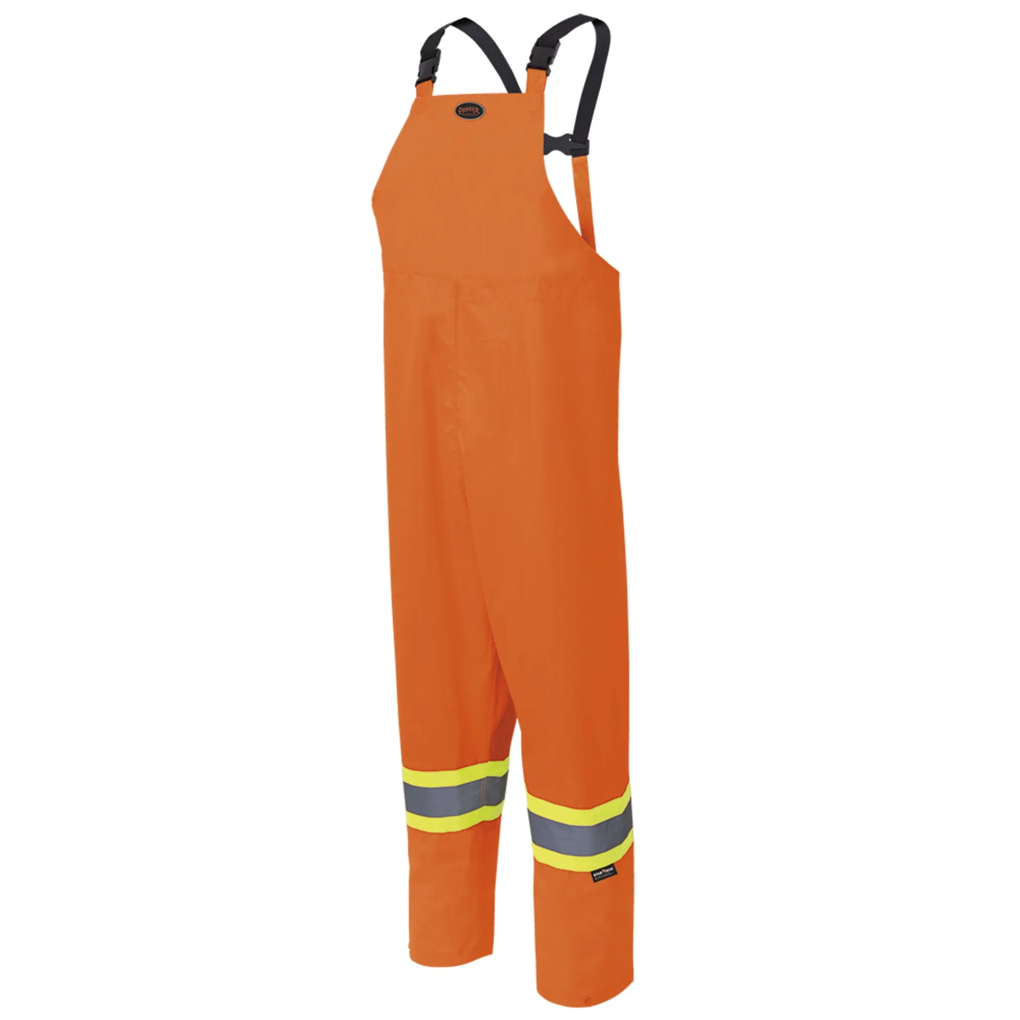 Pioneer Men's Hi-Vis 150D Rain Suit | CSA Poly/PVC Waterproof, Reflective Safety Gear, 2-Piece Set with Hooded Jacket & Bib Pants | Sizes S-4XL