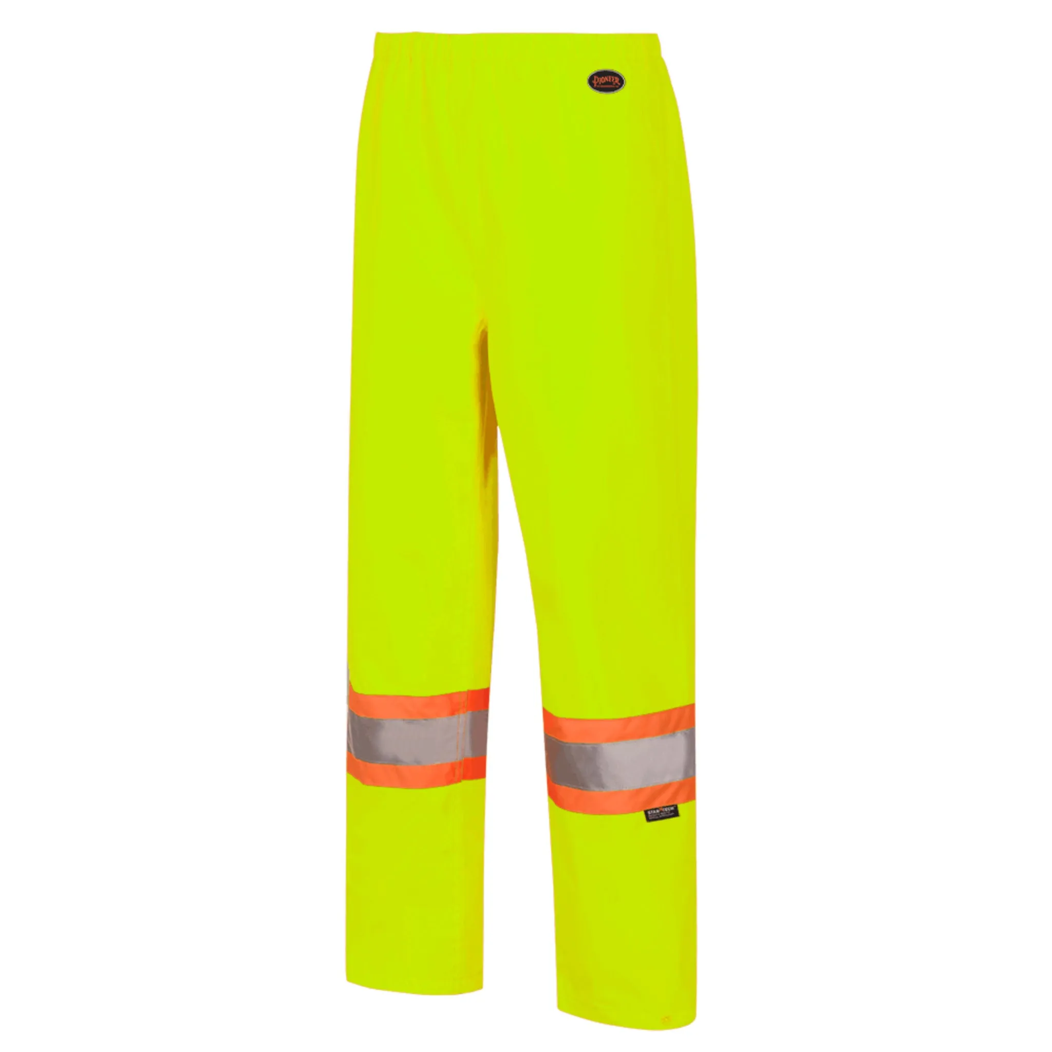 Pioneer Women's Hi Vis Safety Rain Pants "The Rock" 300D Oxford Polyester Waterproof, Reflective, Tear-Resistant, CSA Certified, Adjustable Fit | Sizes XS-4XL