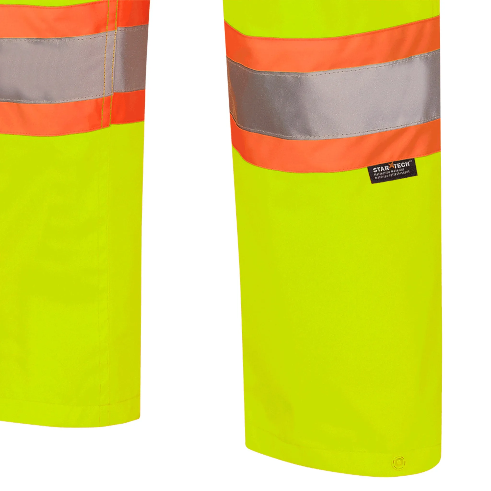 Pioneer Women's Hi Vis Safety Rain Pants "The Rock" 300D Oxford Polyester Waterproof, Reflective, Tear-Resistant, CSA Certified, Adjustable Fit | Sizes XS-4XL