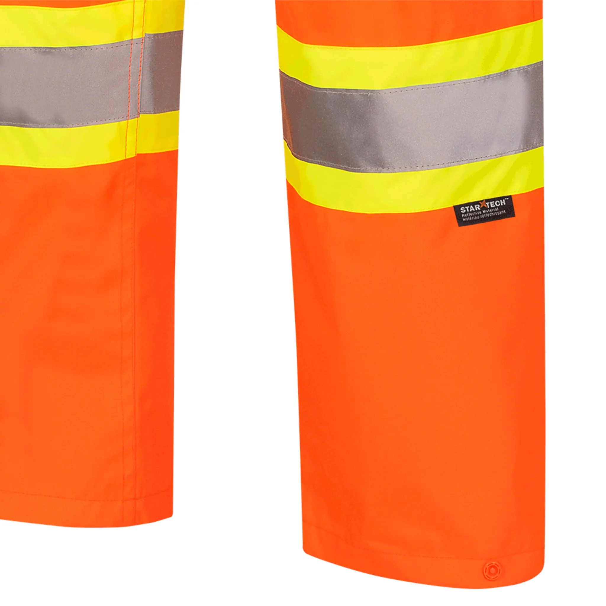 Pioneer Women's Hi Vis Safety Rain Pants "The Rock" 300D Oxford Polyester Waterproof, Reflective, Tear-Resistant, CSA Certified, Adjustable Fit | Sizes XS-4XL