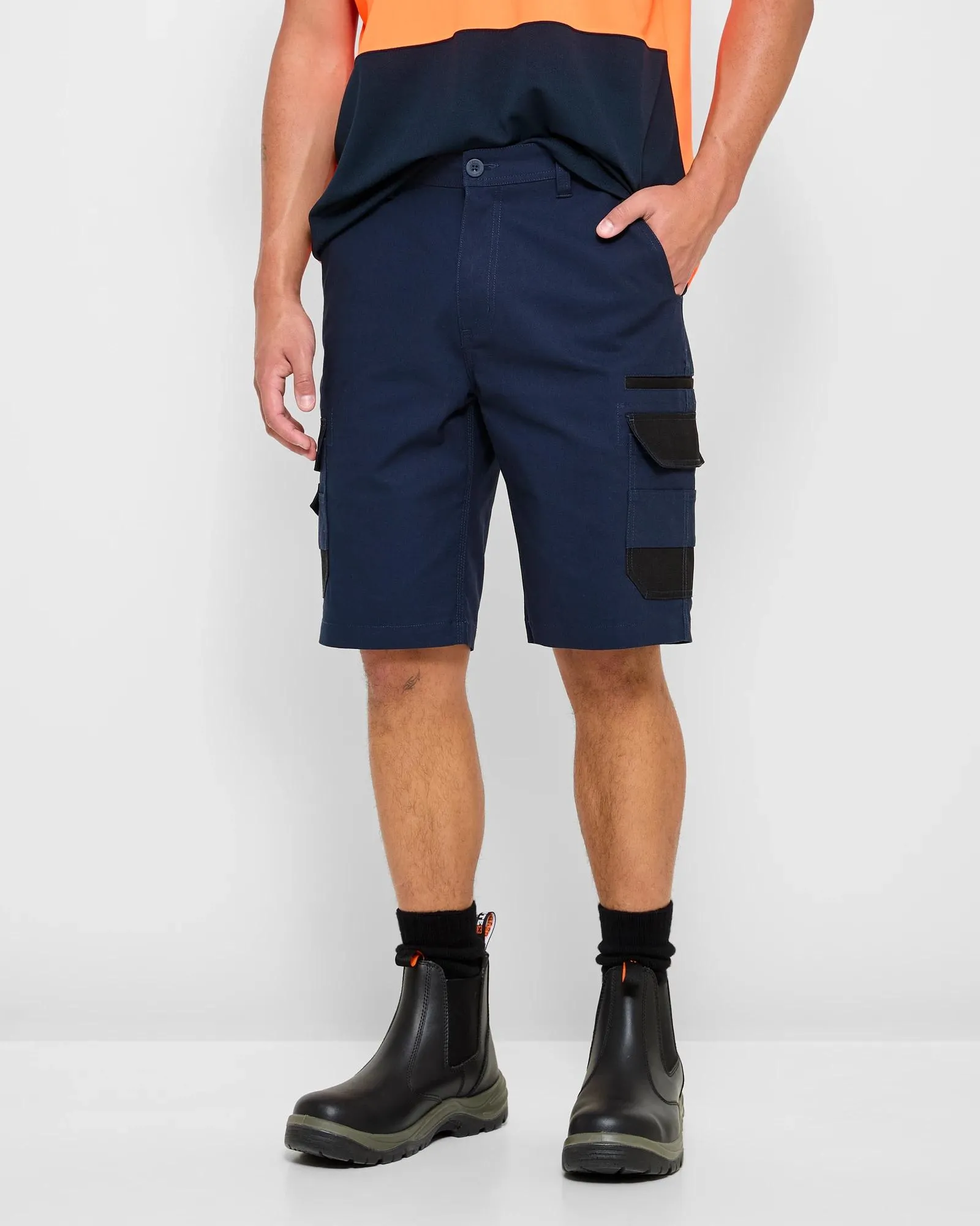 popular  Work Performance Cargo Shorts - Graphite - Navy Blue