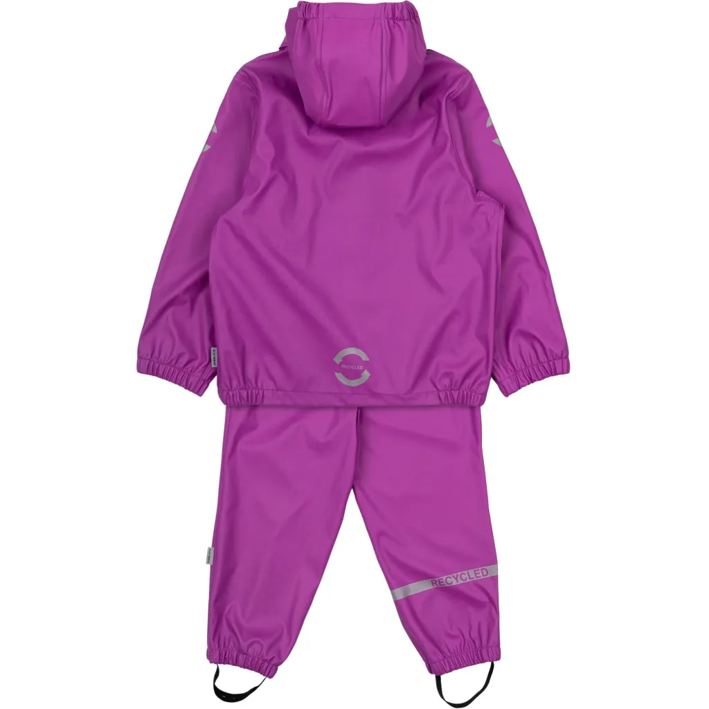 PU Rainwear (Regular pants) - Purple Cactus Flower