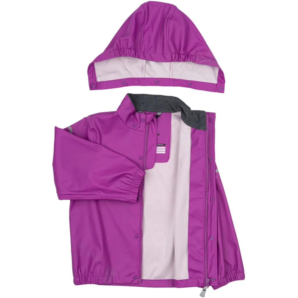 PU Rainwear (Regular pants) - Purple Cactus Flower