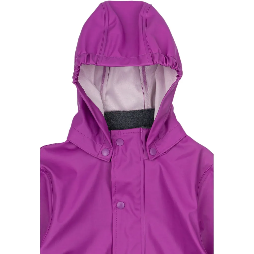 PU Rainwear (Regular pants) - Purple Cactus Flower